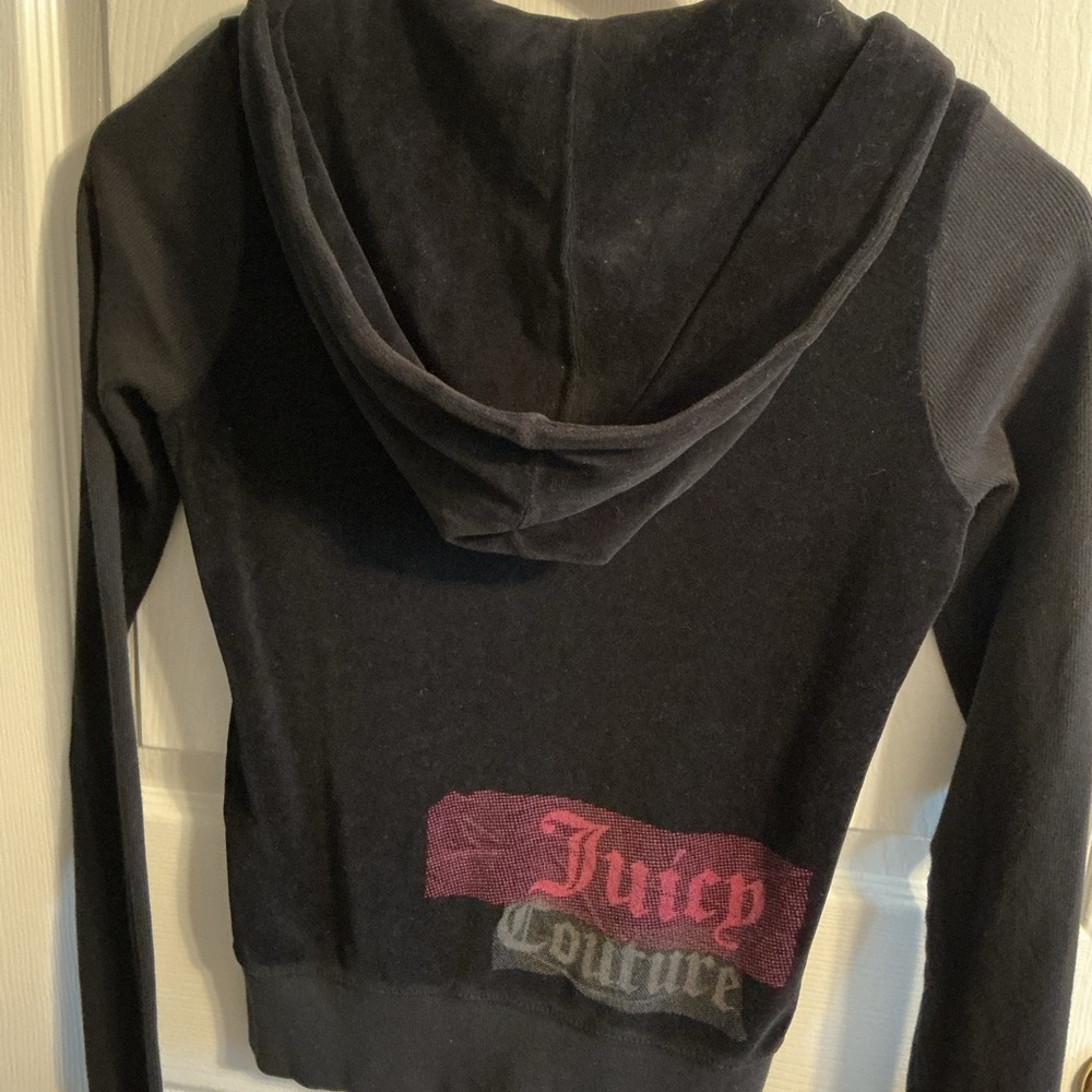 Juicy Couture Black Hoodie with Pink Logo - Picture 3 of 6